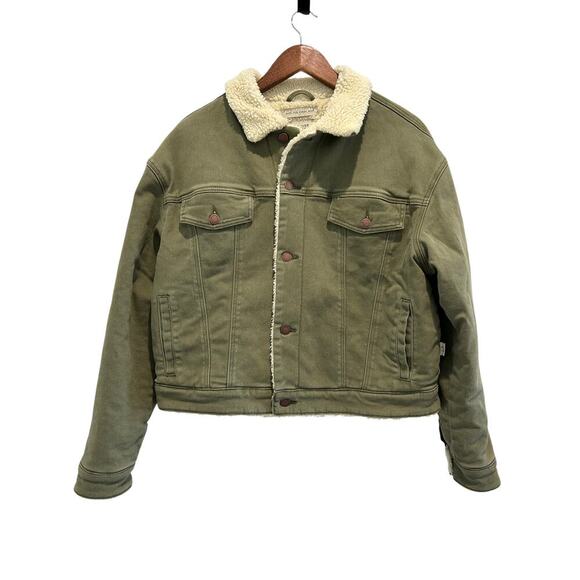 Oliver Logan Oakhurst Sherpa Jacket Terrarium Moss Size XL Trucker Jacket - Picture 1 of 10